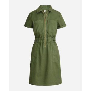 J. Crew Factory Olive Green Utility Dress